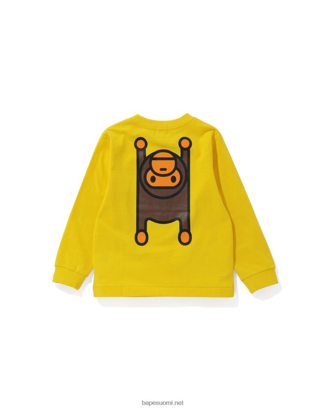 keltainen lapset A Bathing Ape baby milo matto t-paita 8HT2D81740