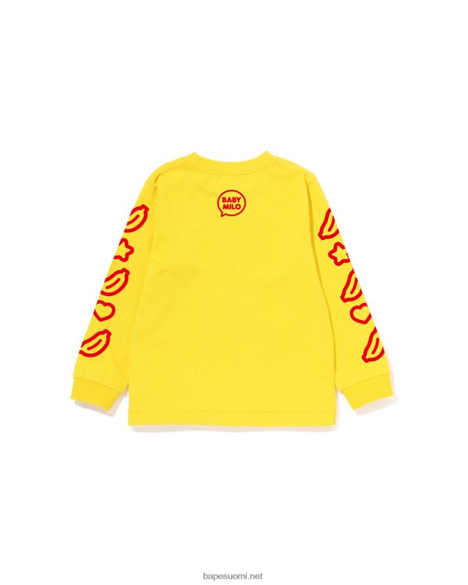 keltainen lapset A Bathing Ape baby milo puheilmapallo t-paita #1 8HT2D81482