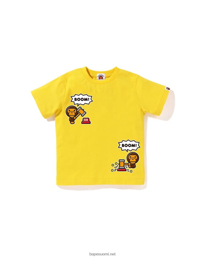 keltainen lapset A Bathing Ape baby milo puheilmapallo t-paita #4 8HT2D81563