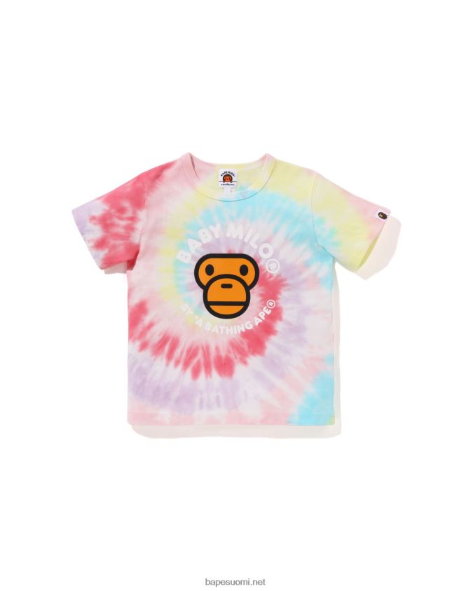 keltainen lapset A Bathing Ape baby milo solmio värjätty t-paita 8HT2D81708