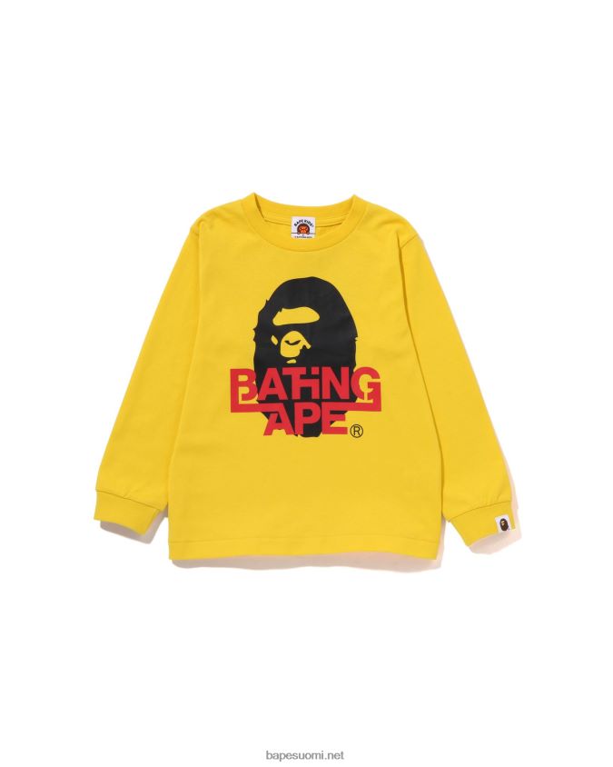 keltainen lapset A Bathing Ape pään t-paita 8HT2D81512