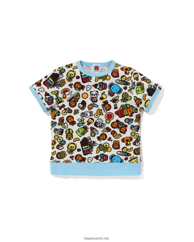 kerman värinen lapset A Bathing Ape baby milo sekoitettu hedelmäinen rib-paita 8HT2D81328