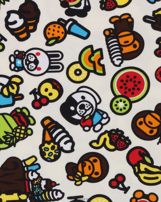 kerman värinen lapset A Bathing Ape baby milo sekoitettu hedelmäinen rib-paita 8HT2D81328