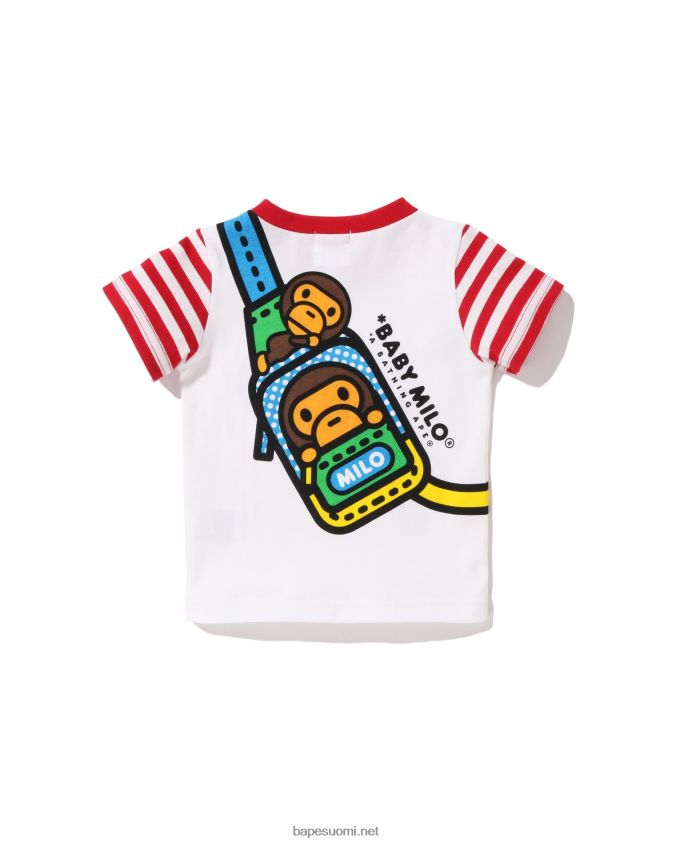 kirkkaan punainen lapset A Bathing Ape baby milo one olkapääprinttipaita 8HT2D81608