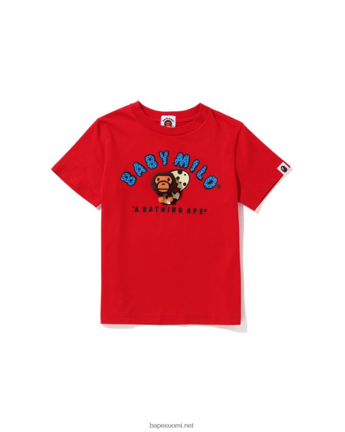 kirkkaan punainen lapset A Bathing Ape baby milo pehmo nukke munapaidassa 8HT2D81588