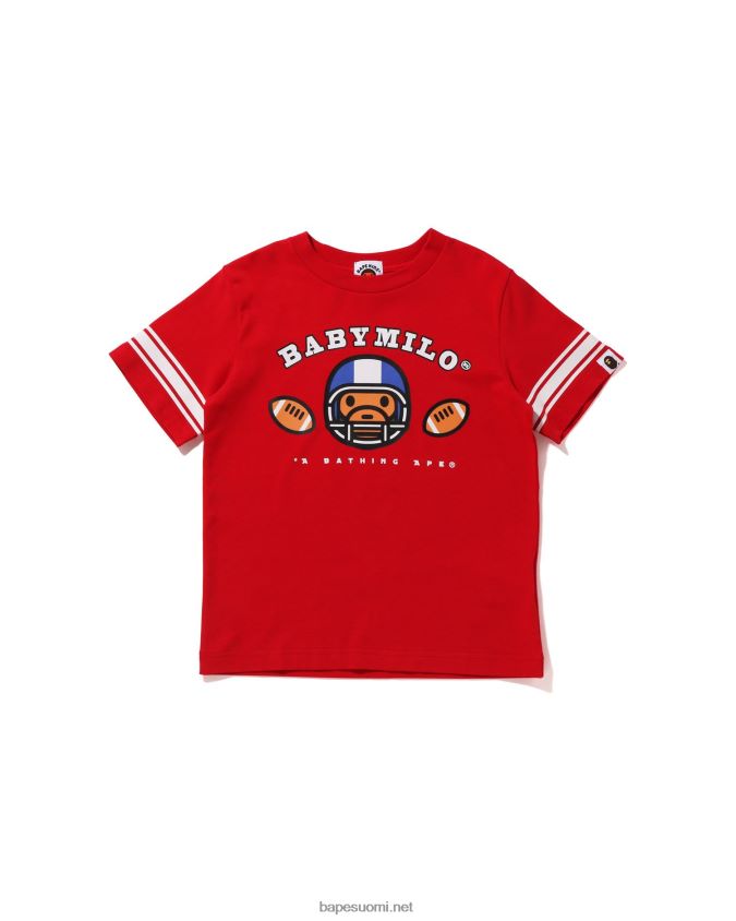 kirkkaan punainen lapset A Bathing Ape jalkapallo vauva milo paita 8HT2D81583