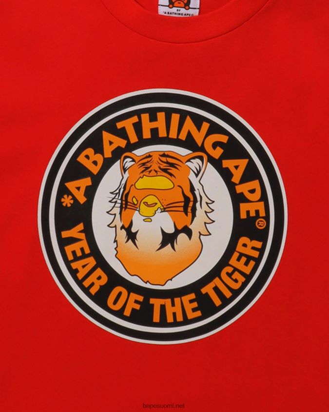 kirkkaan punainen lapset A Bathing Ape vuosi tiikeri tee 8HT2D81748