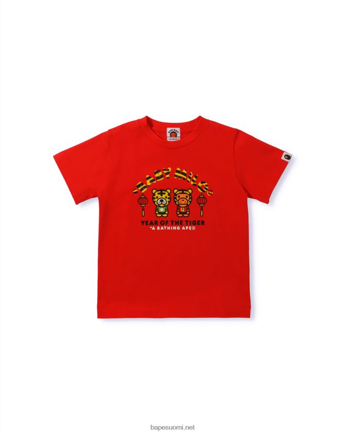 kirkkaan punainen lapset A Bathing Ape vuosi tiikeri vauva milo tee 8HT2D81745