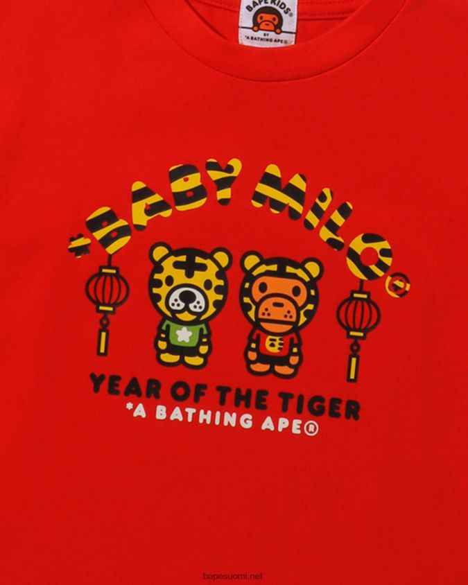 kirkkaan punainen lapset A Bathing Ape vuosi tiikeri vauva milo tee 8HT2D81745