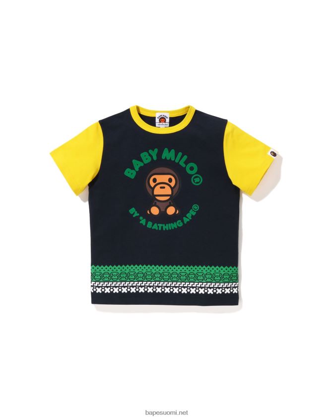 laivastonsininen lapset A Bathing Ape baby milo nordic print -paita 8HT2D81475