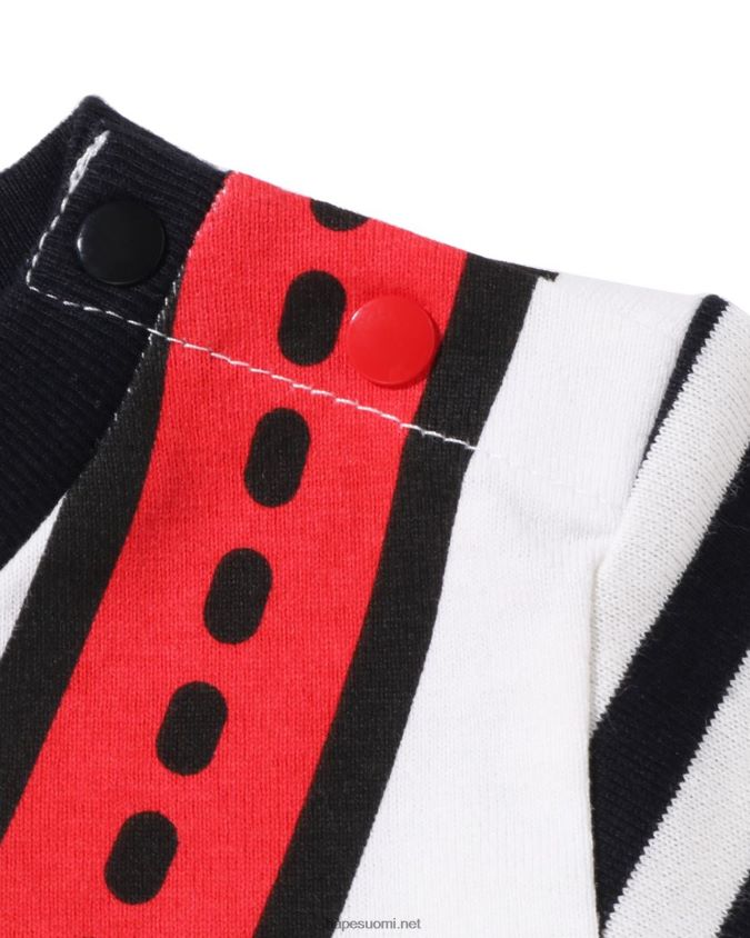 musta lapset A Bathing Ape baby milo one olkapääprinttipaita 8HT2D81607