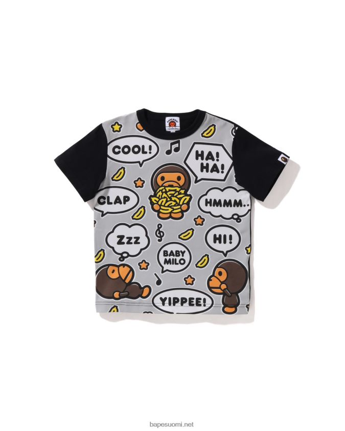 musta lapset A Bathing Ape iso vauva milo puheilmapallo t-paita 8HT2D81584