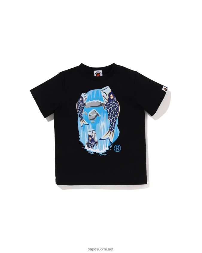 musta lapset A Bathing Ape koinobori vesiputous pään tee 8HT2D81335