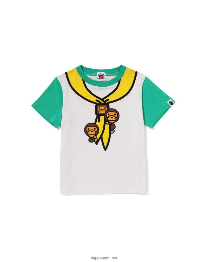 riikinkukon vihreä lapset A Bathing Ape baby milo poika partiopäällikkö print t-paita 8HT2D81379