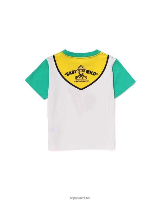 riikinkukon vihreä lapset A Bathing Ape baby milo poika partiopäällikkö print t-paita 8HT2D81379