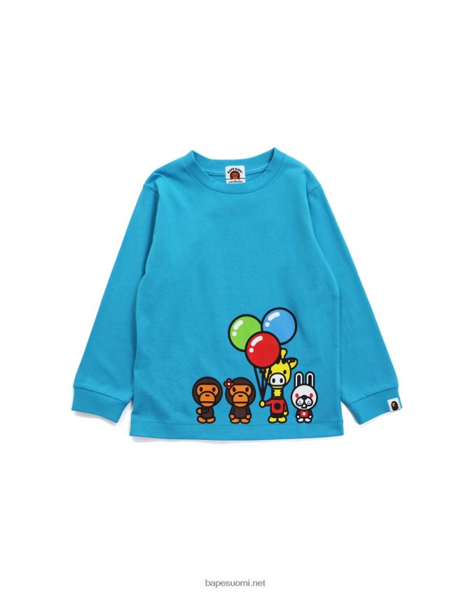 sininen lapset A Bathing Ape baby milo & friends tee 8HT2D81773