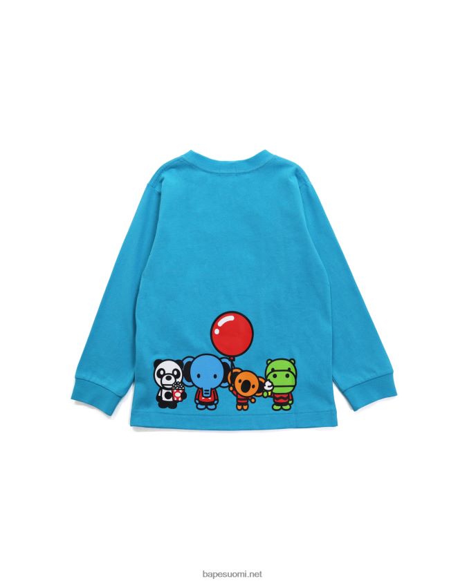 sininen lapset A Bathing Ape baby milo & friends tee 8HT2D81773