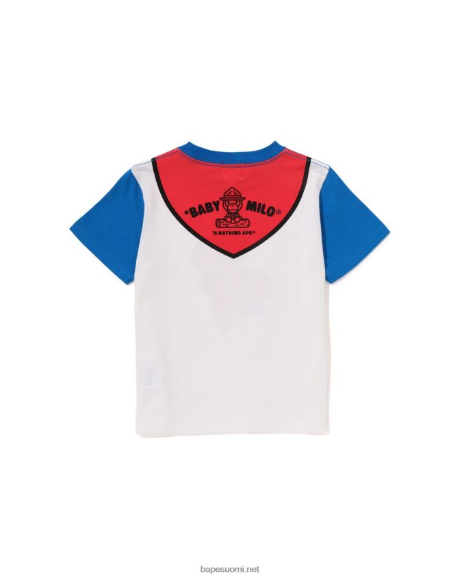 sininen lapset A Bathing Ape baby milo poika partiopäällikkö print t-paita 8HT2D81378