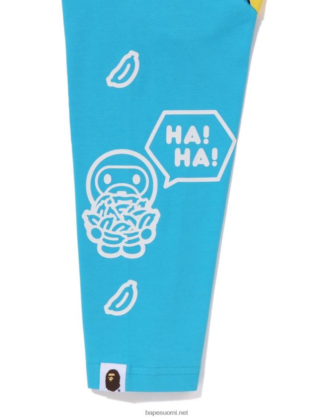 sininen lapset A Bathing Ape baby milo puheilmapallo raglan 3/4-hihainen t-paita 8HT2D81529