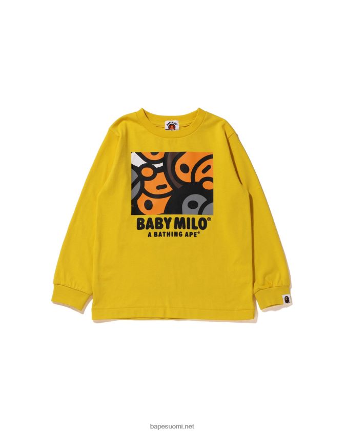 sumuinen keltainen lapset A Bathing Ape kaikki baby milo mix tee 8HT2D81517