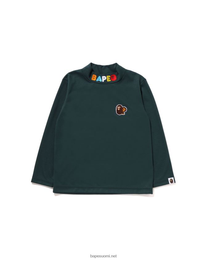 syvä viidakko lapset A Bathing Ape head & milo yksi piste korkea kaula T-paita 8HT2D81493