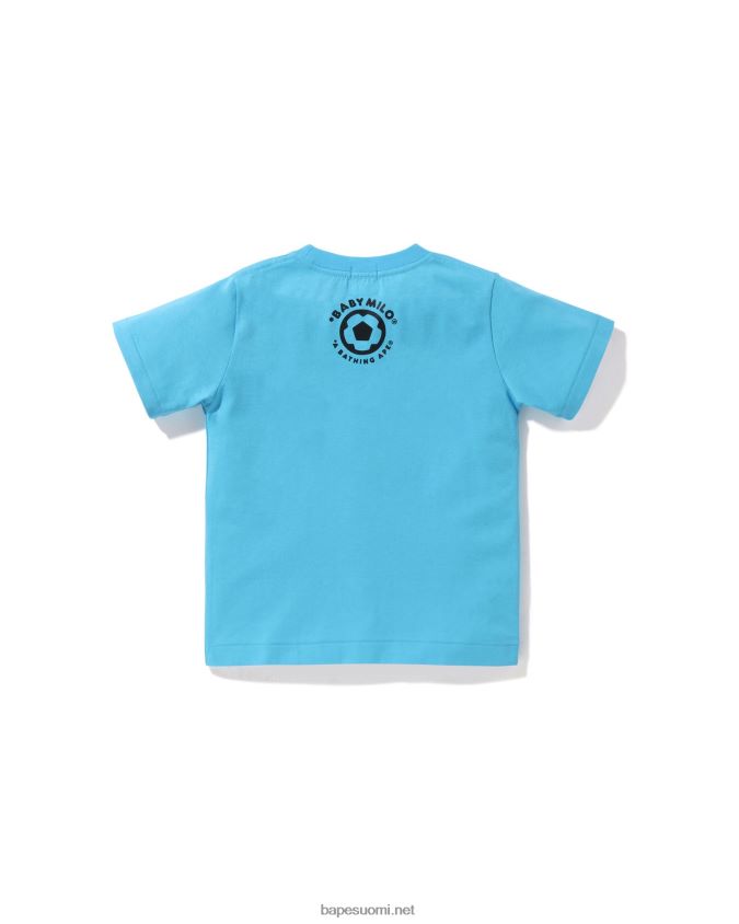 taivaansininen lapset A Bathing Ape baby milo jalkapallopaita 8HT2D81557