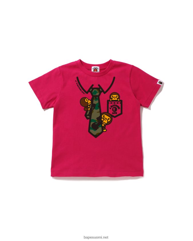 vaaleanpunainen lapset A Bathing Ape 1st camo baby milo kaulanauhaprinttipaita 8HT2D81657