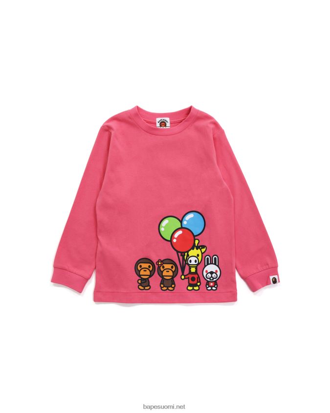 vaaleanpunainen lapset A Bathing Ape baby milo & friends tee 8HT2D81775