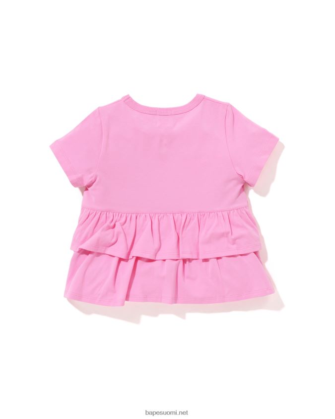 vaaleanpunainen lapset A Bathing Ape baby milo mansikkaröyhelöpaita 8HT2D81277