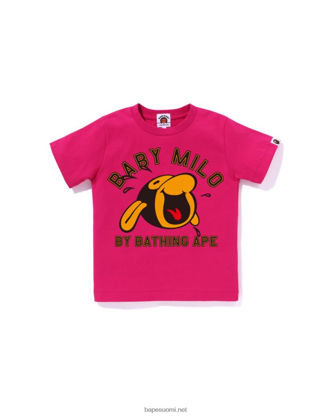 vaaleanpunainen lapset A Bathing Ape klassinen vauva milo paita 8HT2D81350