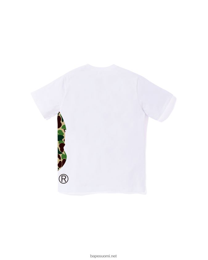 valkoinen lapset A Bathing Ape abc camo side big head tee jr 8HT2D81285