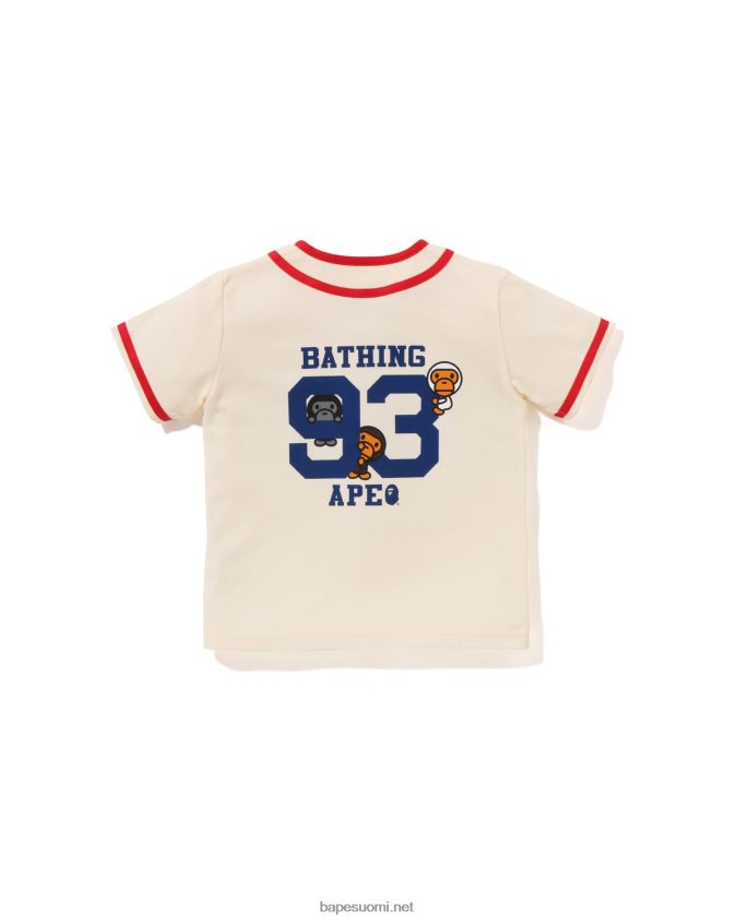 valkoinen lapset A Bathing Ape baby milo baseball-paita 8HT2D81347