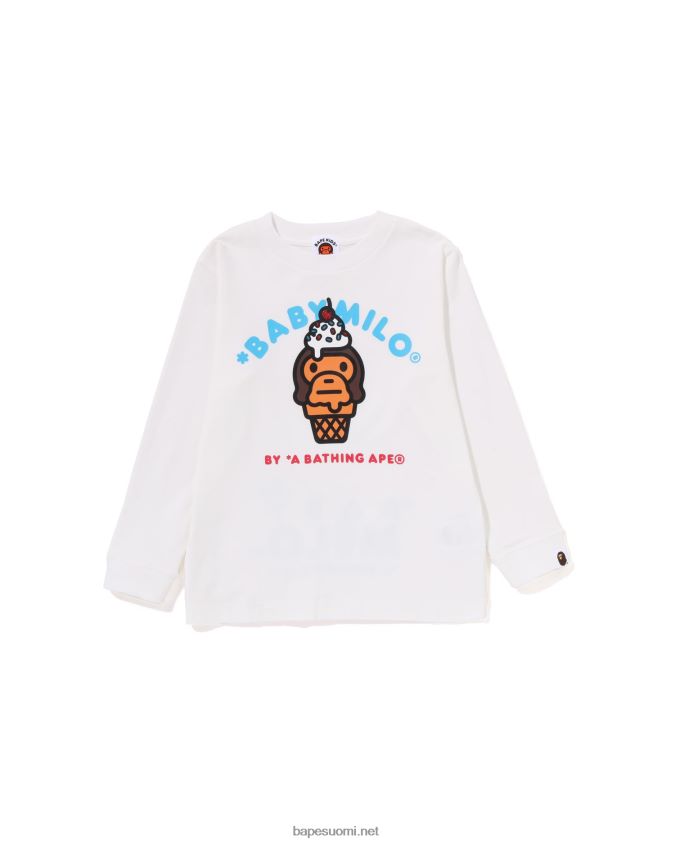 valkoinen lapset A Bathing Ape baby milo jäätelöpaita 8HT2D81409
