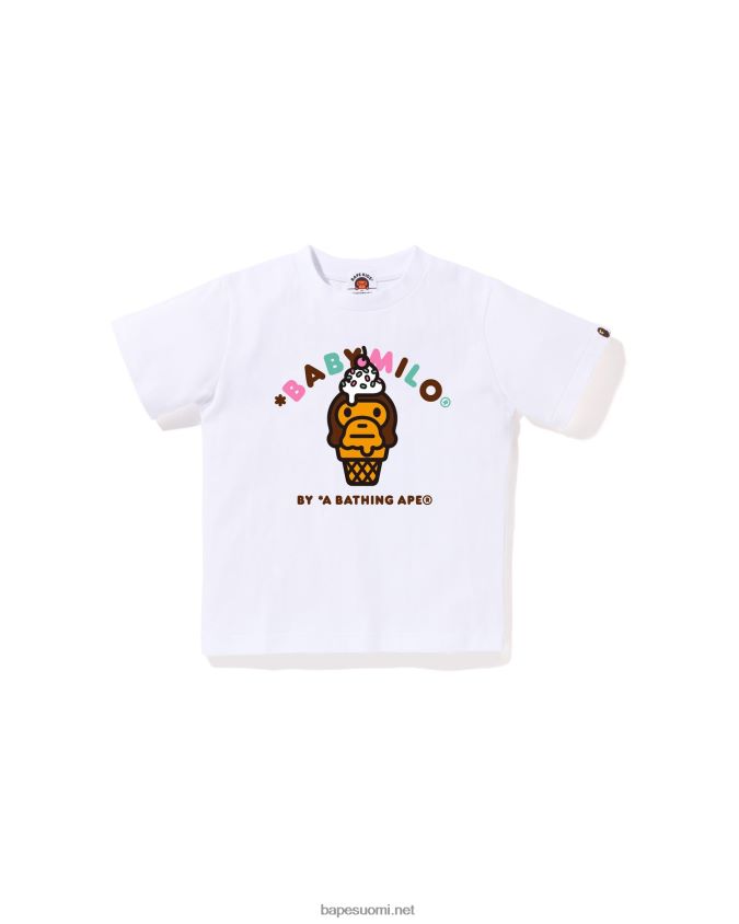 valkoinen lapset A Bathing Ape baby milo jäätelöpaita 8HT2D81412