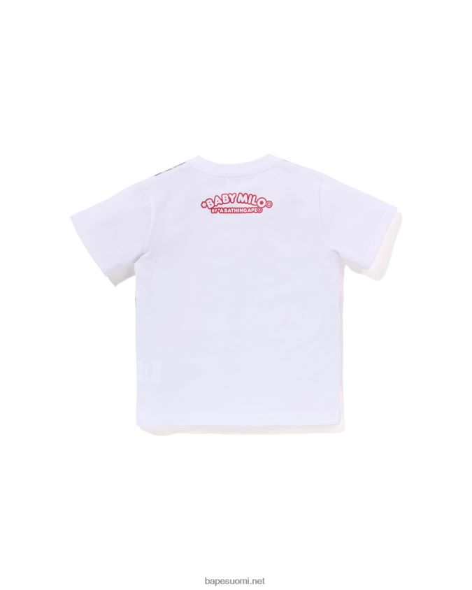 valkoinen lapset A Bathing Ape baby milo kalastusliivi printti t-paita 8HT2D81320