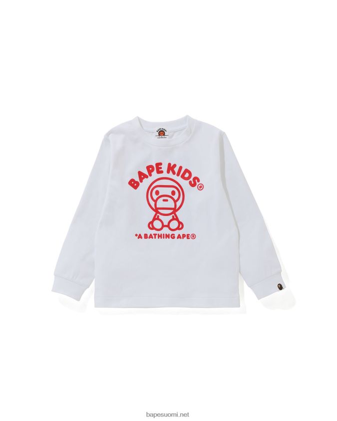 valkoinen lapset A Bathing Ape baby milo matto t-paita 8HT2D81739