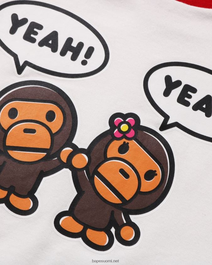valkoinen lapset A Bathing Ape baby milo puheilmapallo milo lisa tee 8HT2D81589