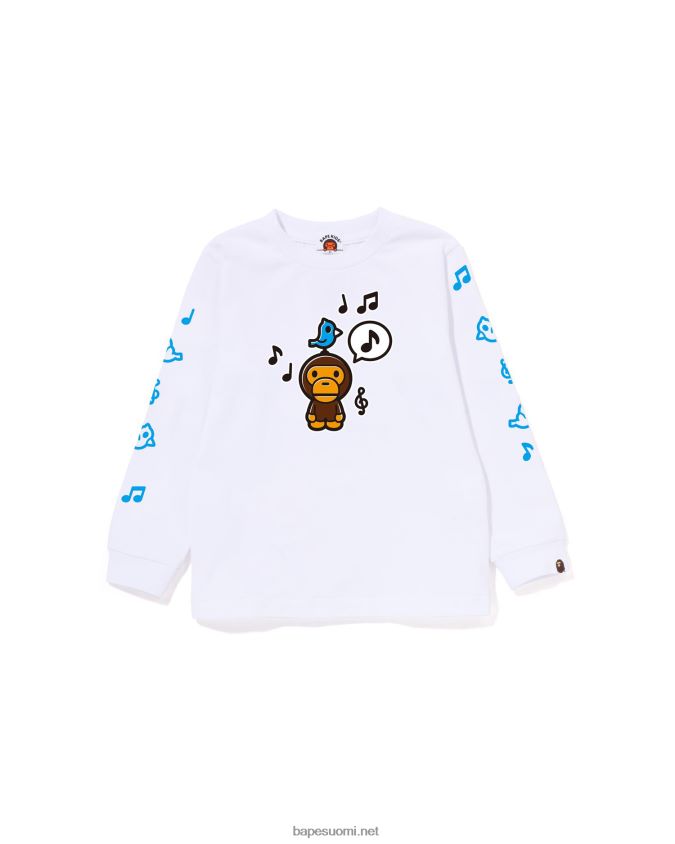 valkoinen lapset A Bathing Ape baby milo puheilmapallo t-paita #2 8HT2D81487
