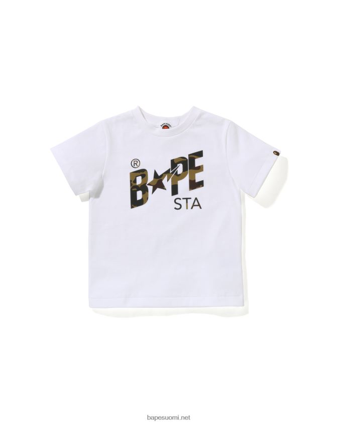 valkoinen lapset A Bathing Ape heijastin 1st camo logo T-paita 8HT2D81665
