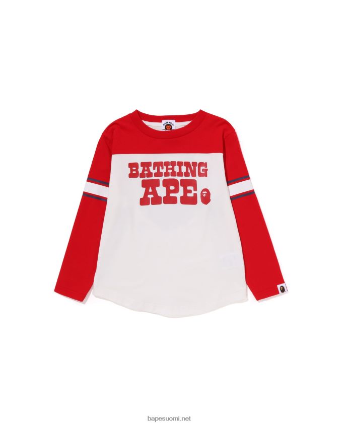 valkoinen lapset A Bathing Ape jalkapallo tee 8HT2D81514