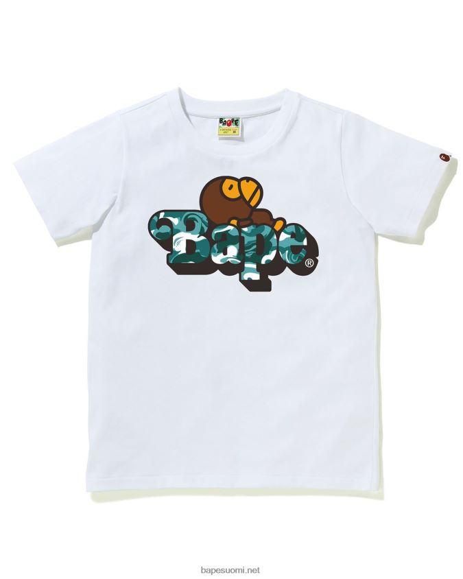 valkoinen lapset A Bathing Ape marmorinen camo milo teessä 8HT2D81712