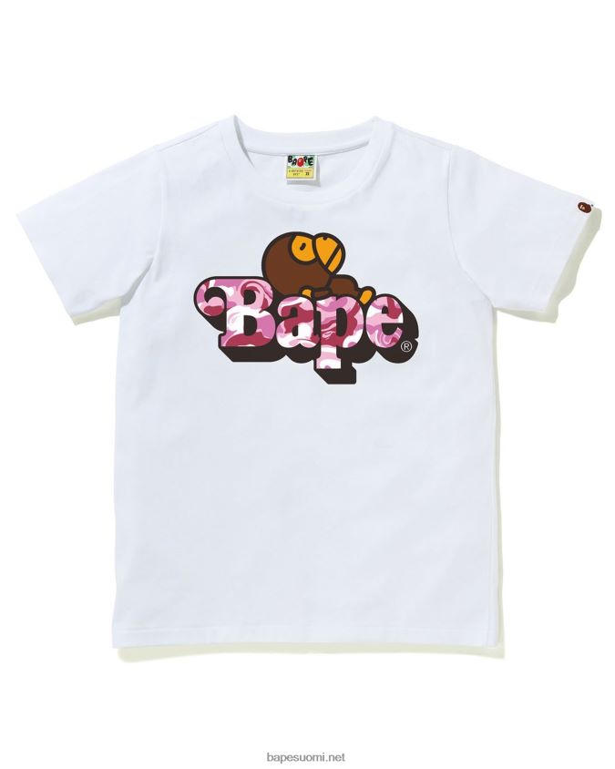 valkoinen lapset A Bathing Ape marmorinen camo milo teessä 8HT2D81713