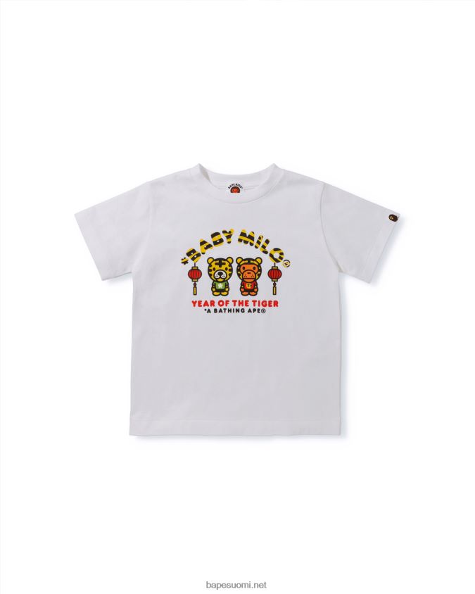 valkoinen lapset A Bathing Ape vuosi tiikeri vauva milo tee 8HT2D81746