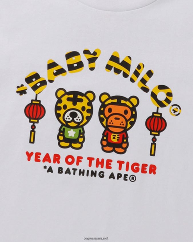 valkoinen lapset A Bathing Ape vuosi tiikeri vauva milo tee 8HT2D81746