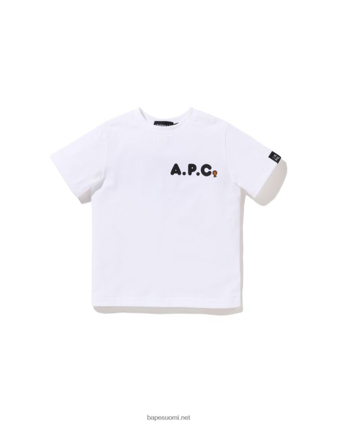 valkoinen lapset A Bathing Ape x a.p.c. milo on apc tee 8HT2D81573