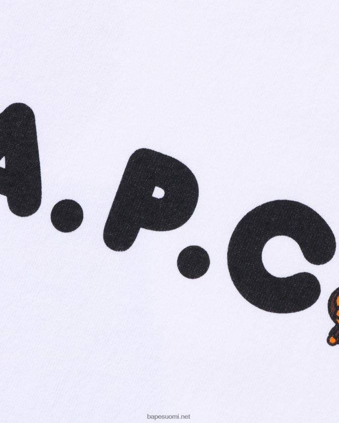 valkoinen lapset A Bathing Ape x a.p.c. milo on apc tee 8HT2D81573