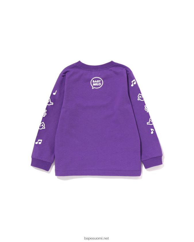 violetti lapset A Bathing Ape baby milo puheilmapallo t-paita #2 8HT2D81486