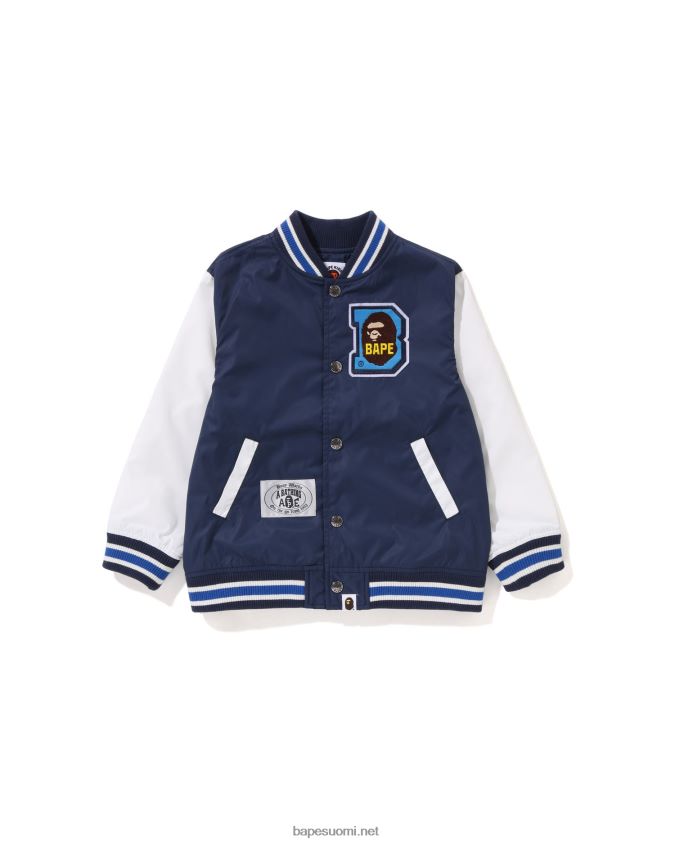 laivastonsininen lapset A Bathing Ape head b patch yliopistotakki 8HT2D81447