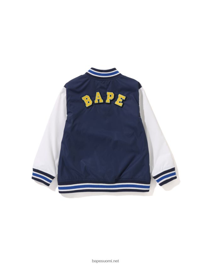 laivastonsininen lapset A Bathing Ape head b patch yliopistotakki 8HT2D81447