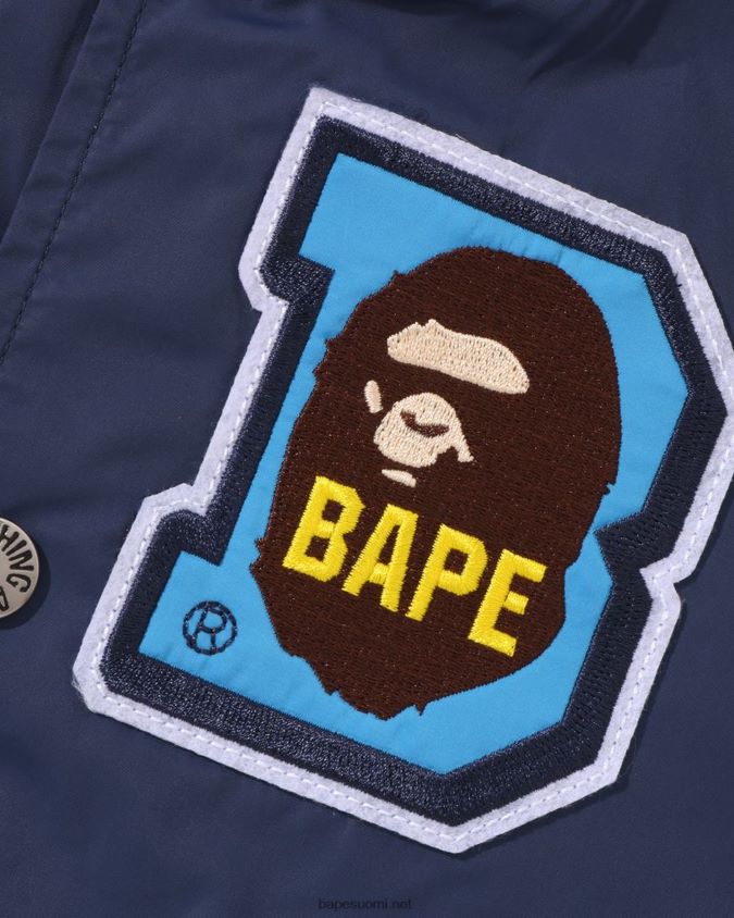 laivastonsininen lapset A Bathing Ape head b patch yliopistotakki 8HT2D81447